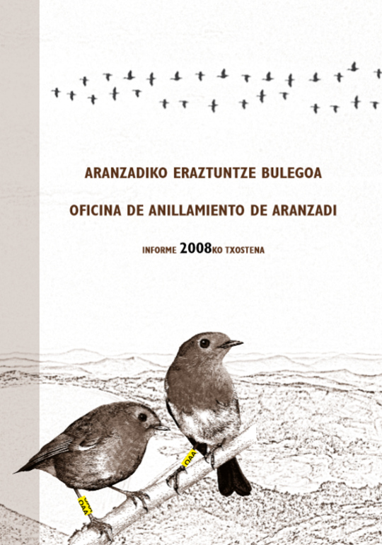 eraztunketa txostenaren estalkia 2008 eraztunketa txostenaren estalkia 2008