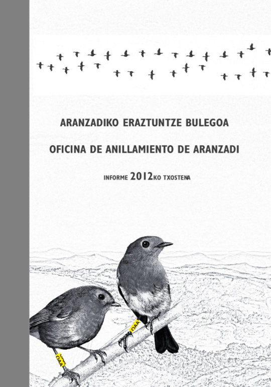 eraztunketa txostenaren estalkia 2012 eraztunketa txostenaren estalkia 2012