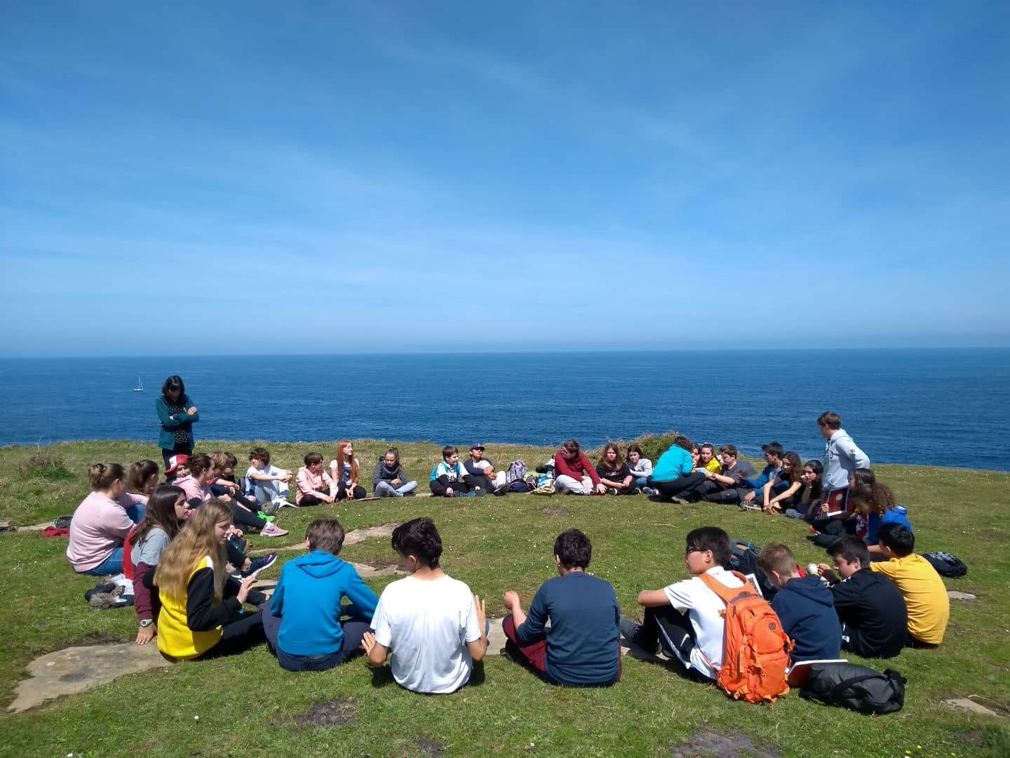 Estudiantes en la naturaleza